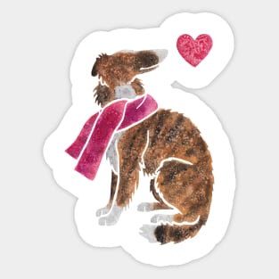 Watercolour Borzoi Sticker